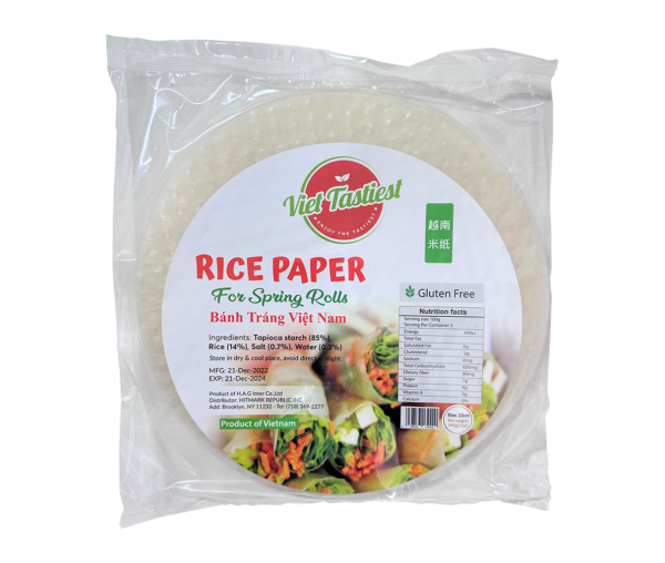 VIET TASTIEST RICE PAPER FOR SPRING ROLLS(22CM)(#VNP139220)