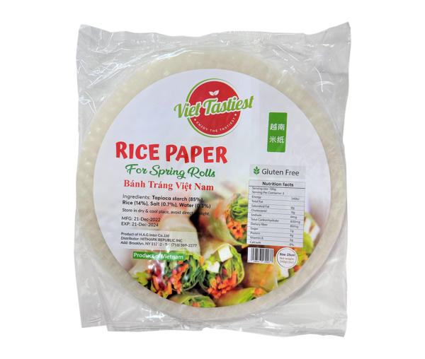 VIET TASTIEST RICE PAPER FOR SPRING ROLLS(25CM)(#VNP139237)