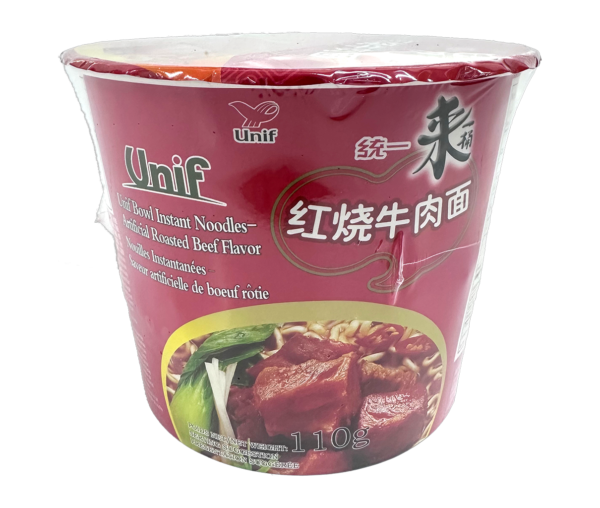 UNIF BOWL INSTANT NOODLES-ARTIFICIAL ROASTED BEEF FLAVOR(#TYKC418437)